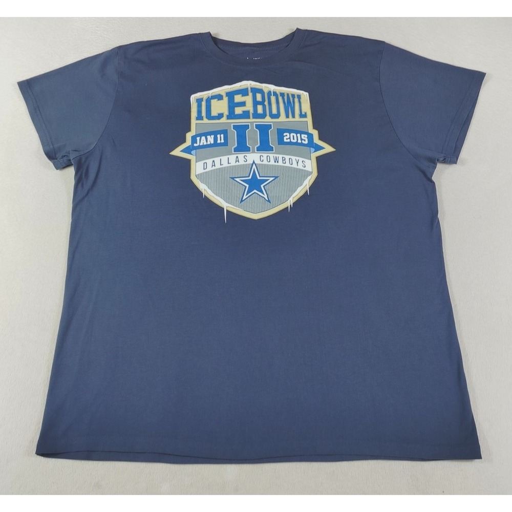 Dallas Cowboys Shirt Mens 2XL Blue NFL Ice Bowl II 2015 Cowboys Authentic Casual